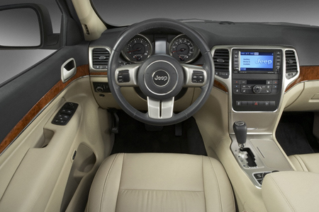 Interior of 2011 Jeep Grand Cherokee. The Jeep Grand Cherokee is a mid-size 