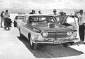 1962 Dodge Dart Bonneville Salt Flats Race Car Driven By Norman Thatcher Rt Frt Qtr Bw.jpg
